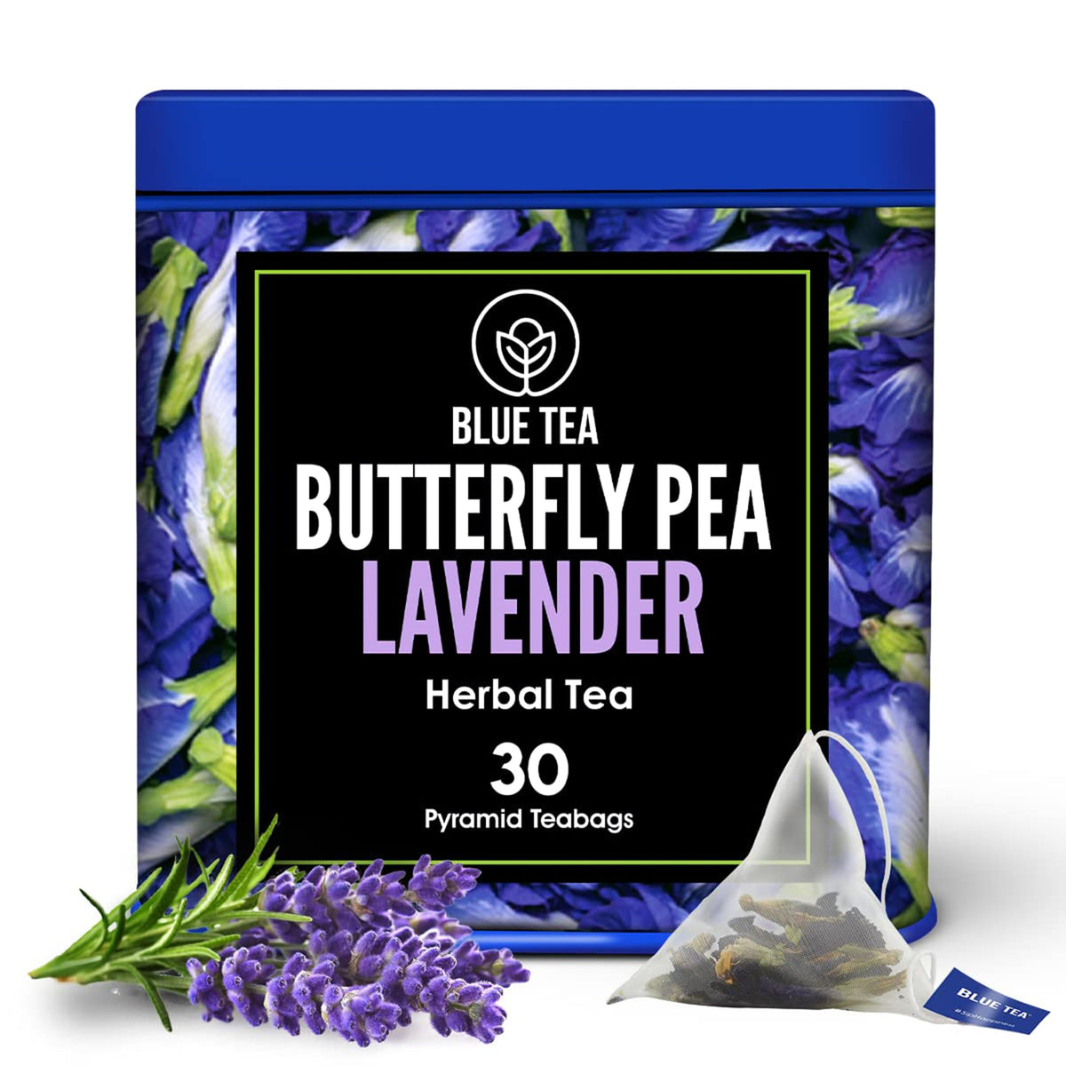BLUE TEA butterfly pea flower tea Lavender pyramid bag for vibrant color and aroma