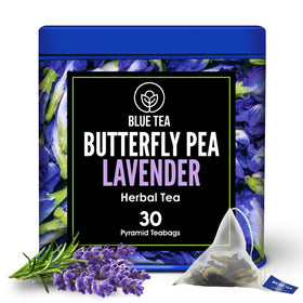 BLUE TEA butterfly pea flower tea Lavender pyramid bag for vibrant color and aroma