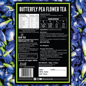 BLUE TEA Butterfly Pea Tea ready for hot and iced serving variations