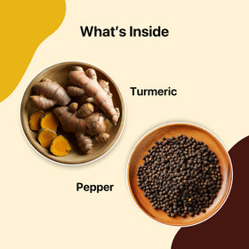 Blue Tea curcumin-rich herbal-blend in a cup with warming aroma and flavor.