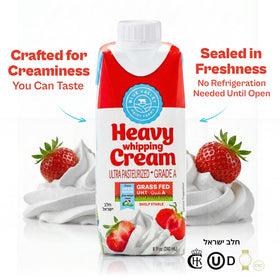 Blue Valley Kosher-certified cream jar showcases reliable dairy quality.