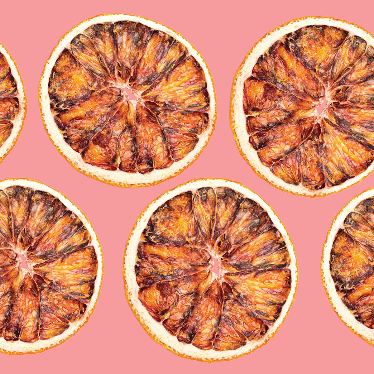 BlueHenry blood orange wheels cocktail serve, adds color and a bright raspberry aroma.