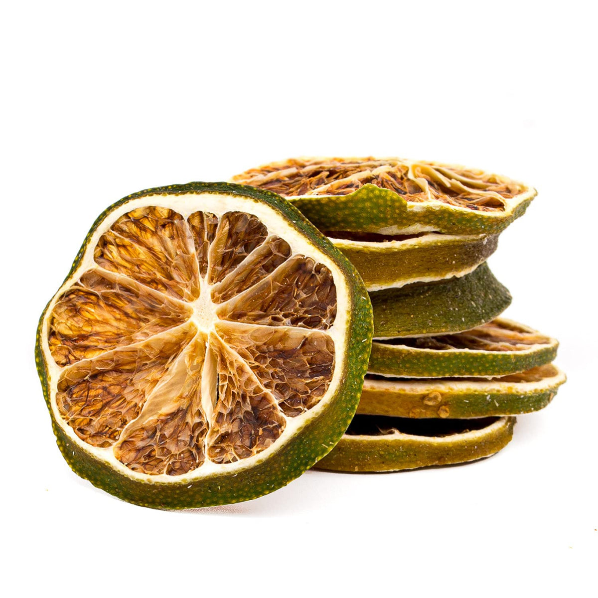 BlueHenry Dehydrated Lime Wheels texture shot highlights natural color and flavor.