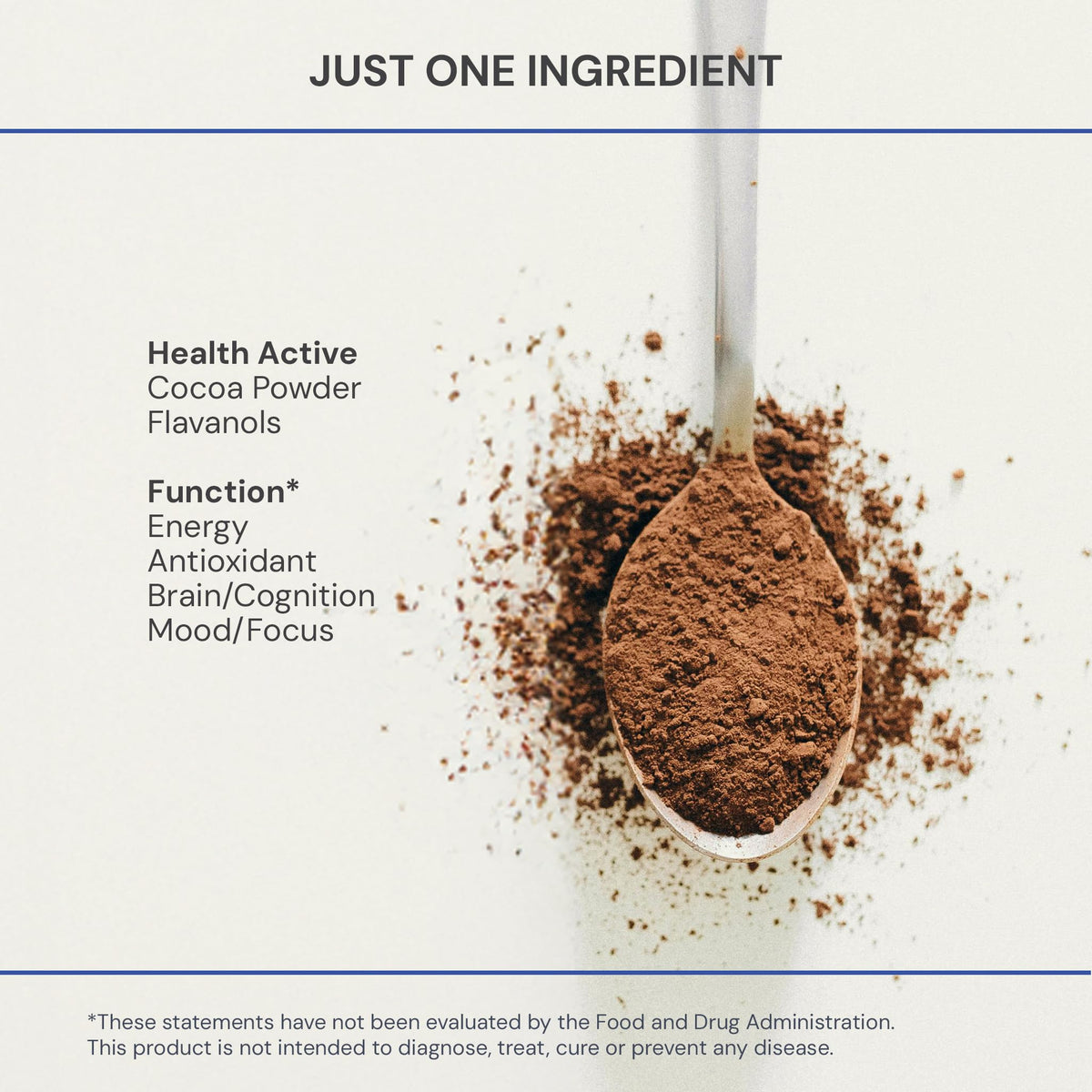 Blueprint Bryan Johnson Cocoa Powder in a smoothie for clean energy boost