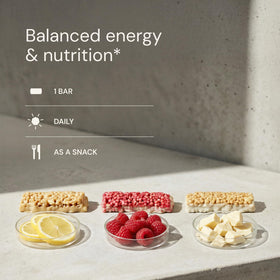 Blueprint Bryan Johnson macadamia bars vegan and non-GMO label visible