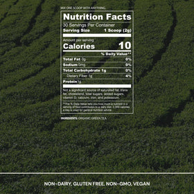 Blueprint Bryan Johnson Matcha powder scoop enables easy measurement for daily servings.