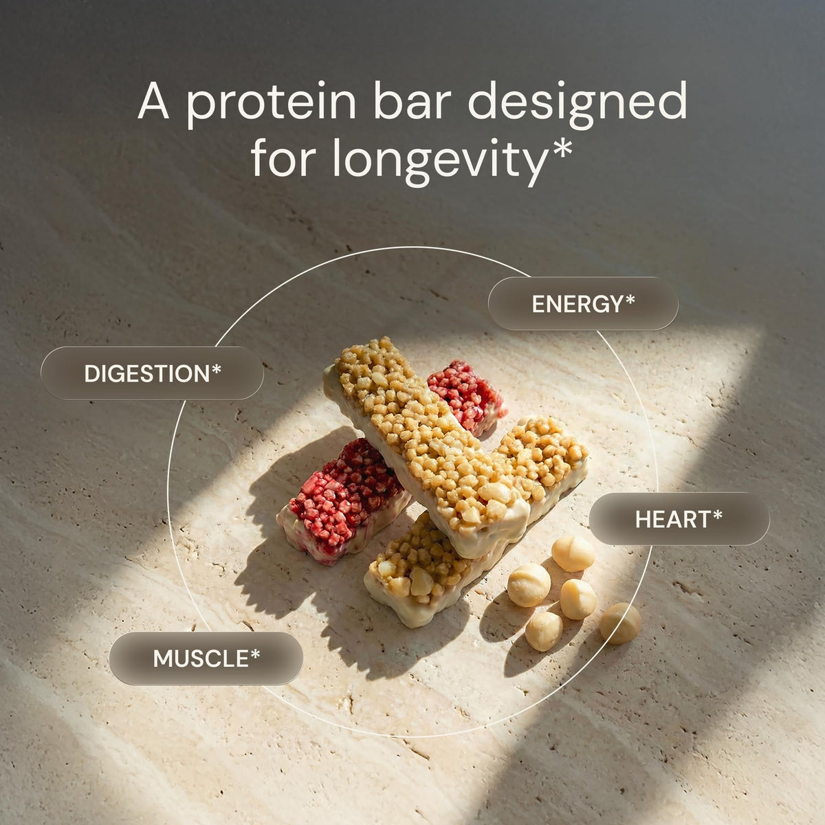 Blueprint Bryan Johnson plant-based protein bar label with clean ingredients