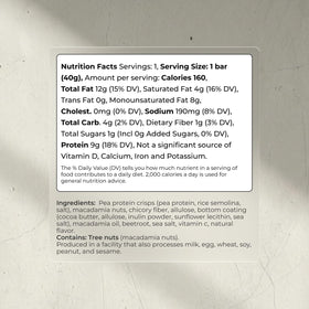 Blueprint Bryan Johnson raspberry macadamia bar slice closeup showing 9g plant protein