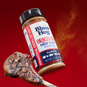 Blues Hog Original Dry Rub on brisket, showcasing competition-style flavor and depth
