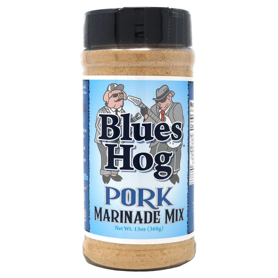 Blues Hog Pork Marinade Mix bottle showcasing a rich flavor blend for pork and more