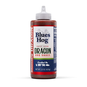 Blues Hog Sweet Asian Dragon Sauce bottle front, ideal for glazing