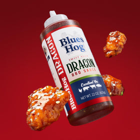 Blues Hog Sweet Asian Dragon Sauce plated with noodles and stir-fry