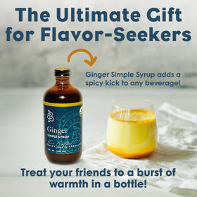 Bluestem Botanicals Ginger Syrup with a soda setup for refreshing aromatics.