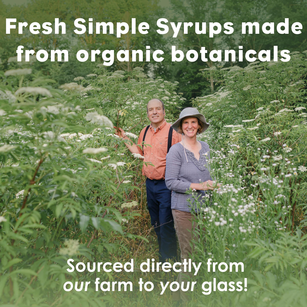 Bluestem Botanicals Thyme Simple Syrup on a home bar, ready to mix.