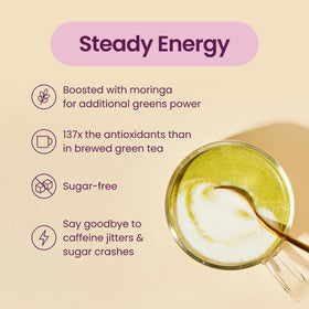 Blume latte powder taste profile image hints at a smooth tropical finish.