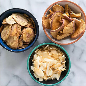 Blunon Bare Chips coconut chips toasted texture for on-the-go snacking.