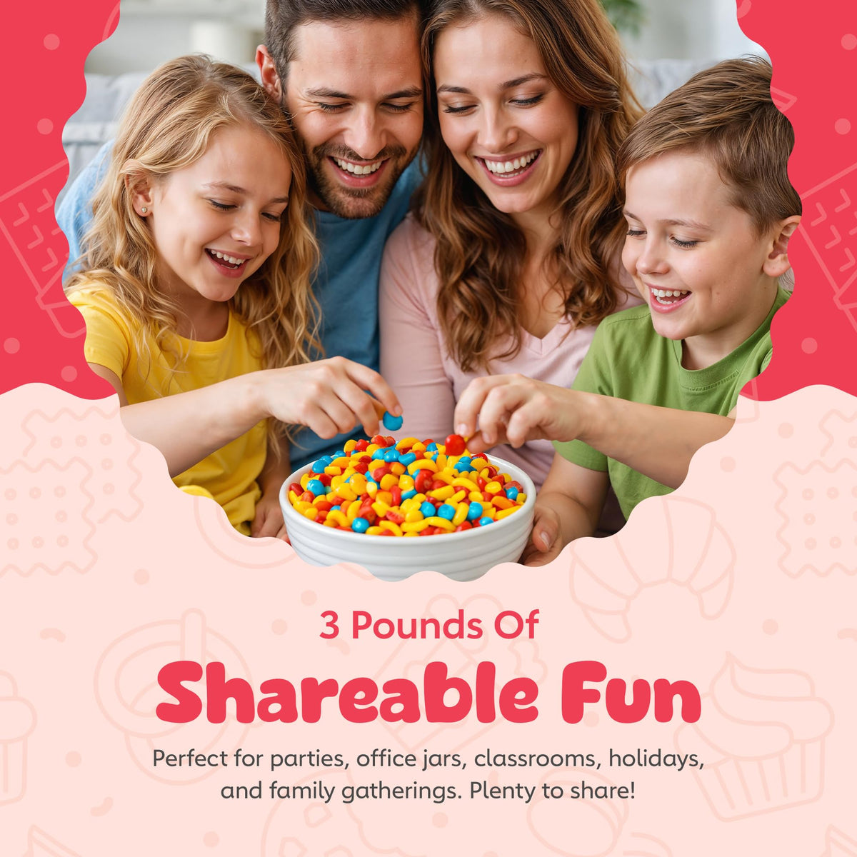Blunon candy machine refills for mess-free, ready-to-serve snacks.