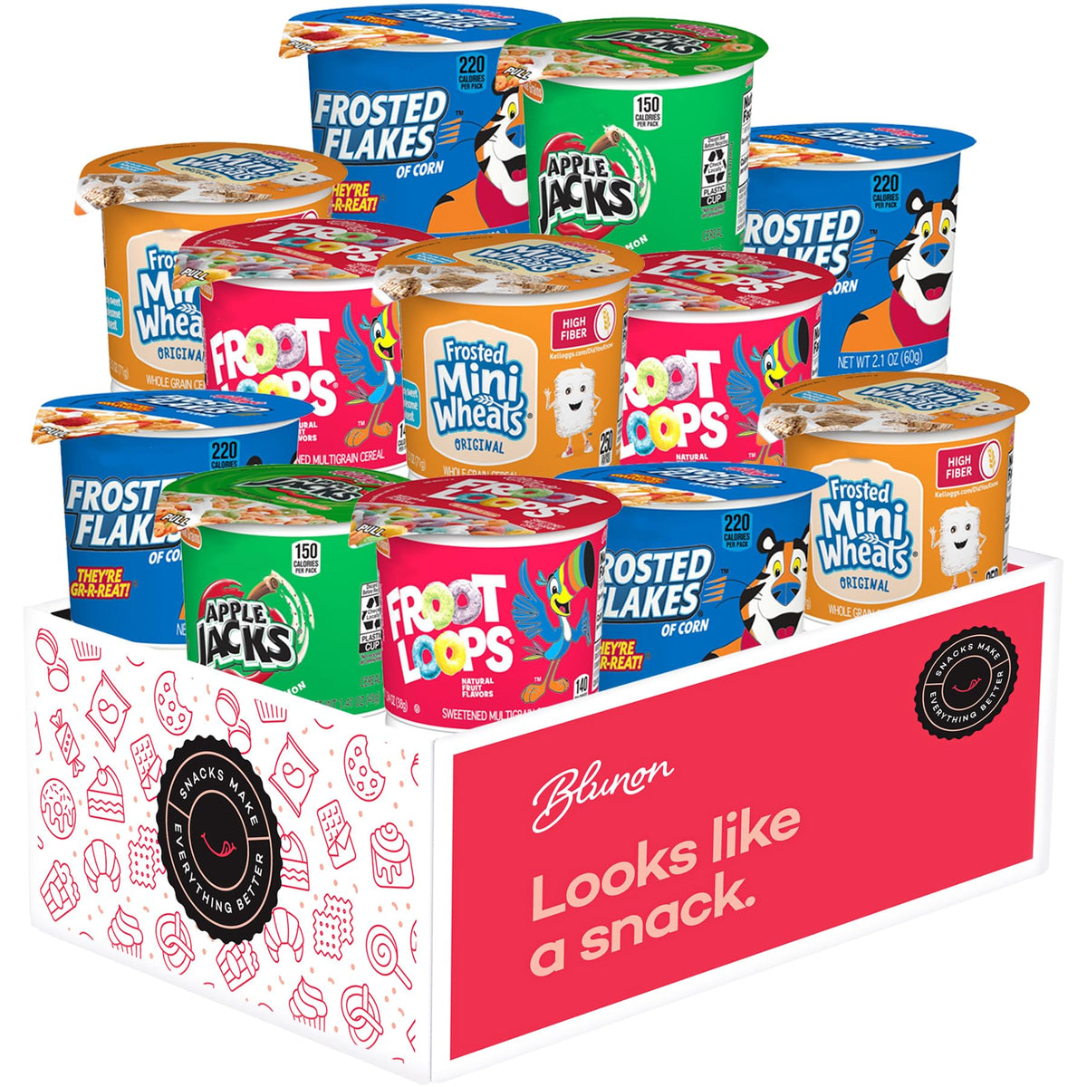 Blunon Cereal Cups mini-wheats serving with wholesome crunch and fiber.