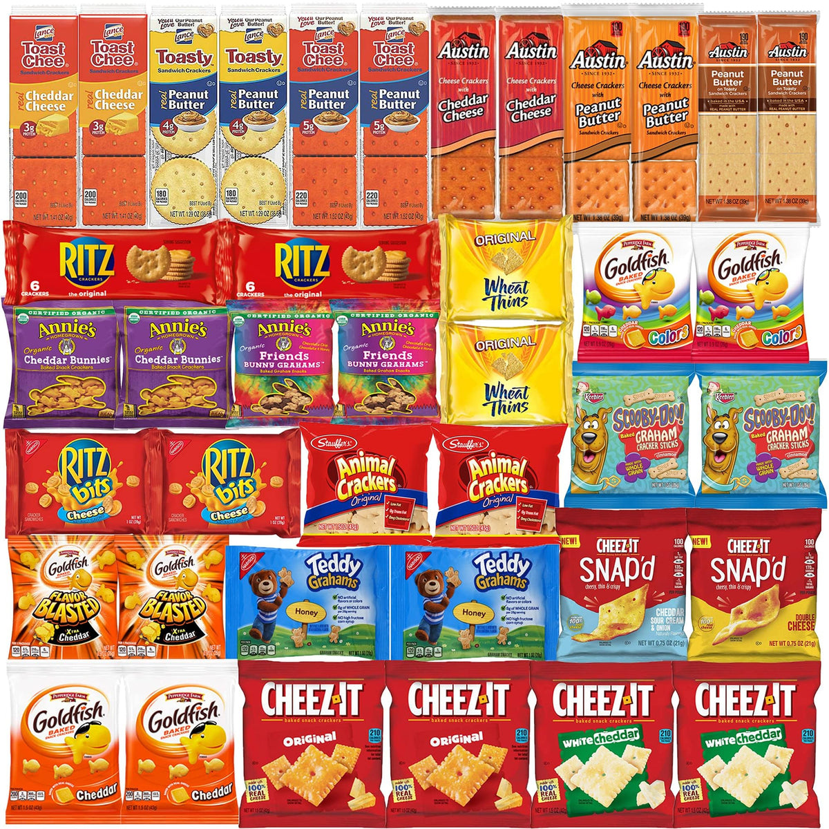 Blunon crackers gift pack wrapped, ready for a thoughtful care package.