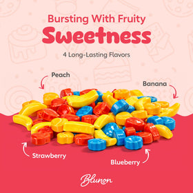 Blunon gift bags and favors using candy in vibrant colors.