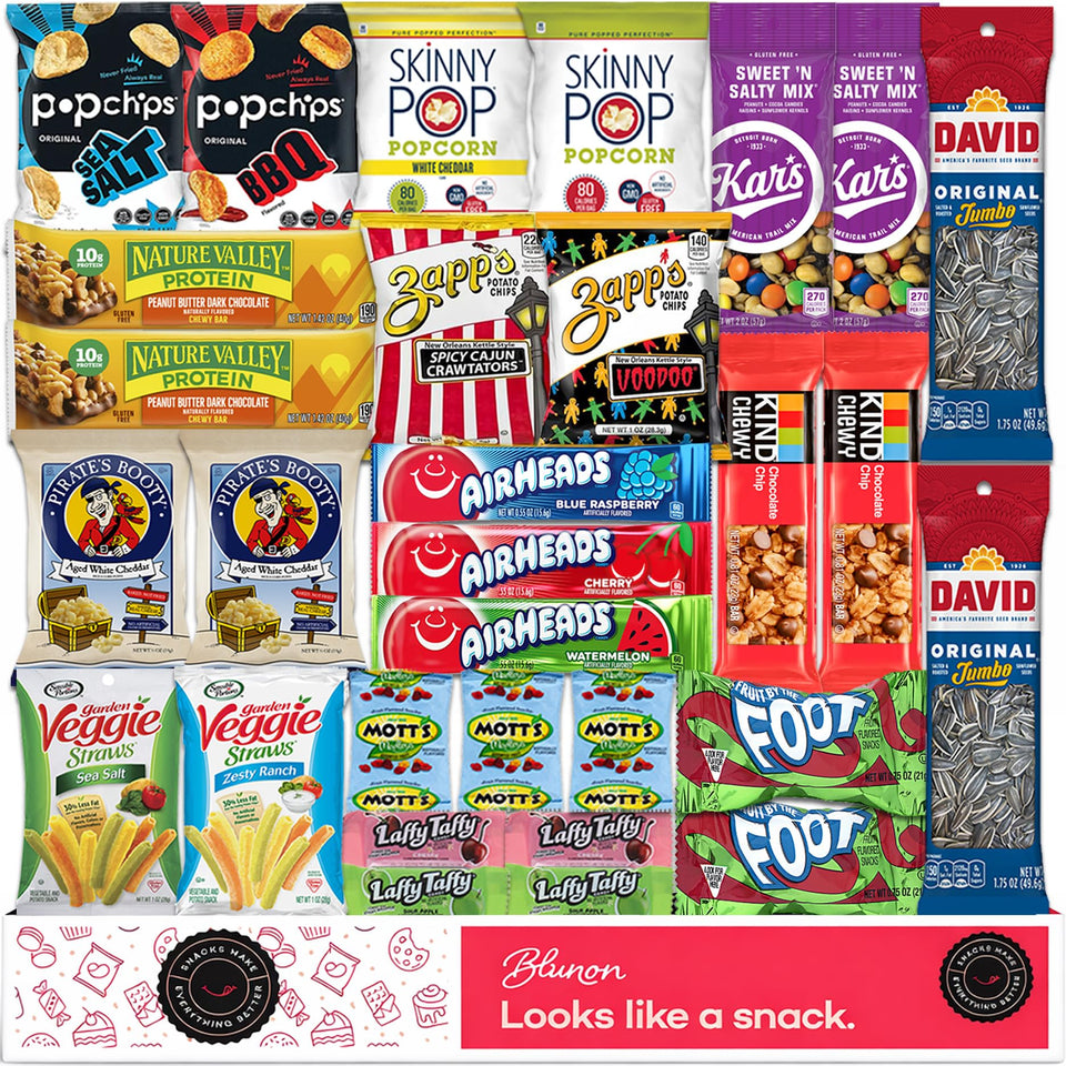 Blunon gluten-free snacks variety pack - 30-count assortment, ideal for on-the-go snacking