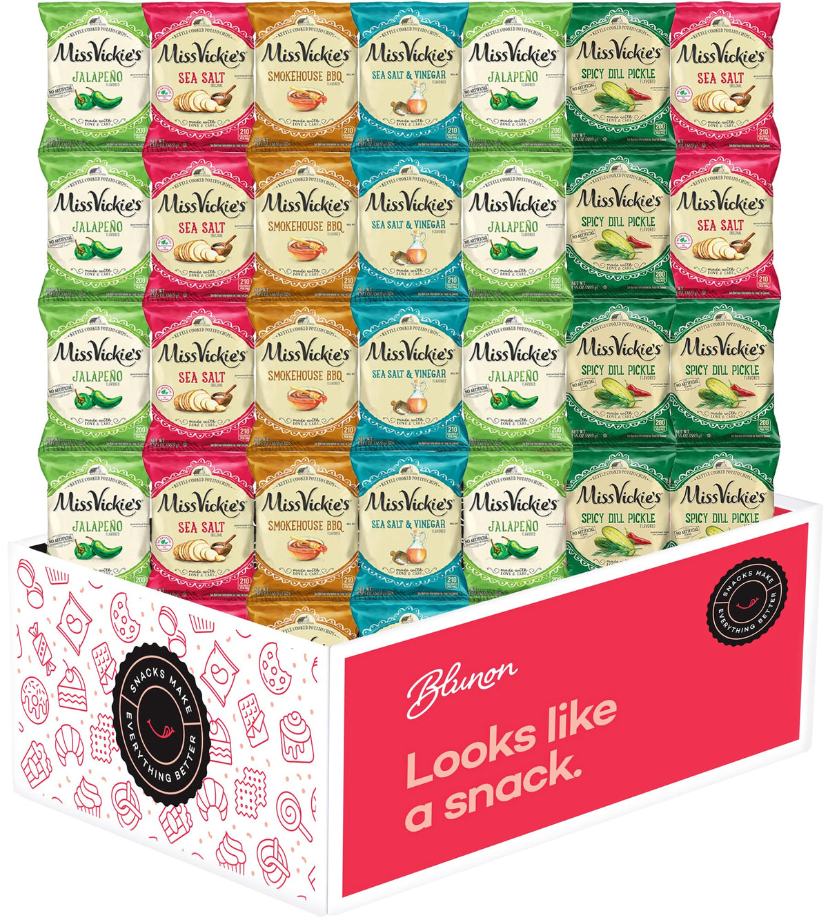 Miss Vickie Jalapeño flavor bags, perfect grab-and-go snacks.