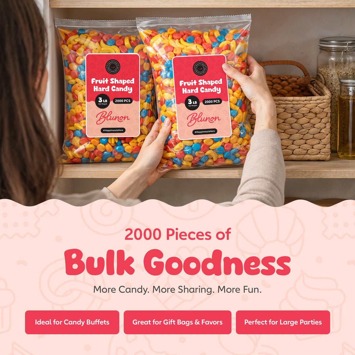 Blunon nostalgic fruity flavors evoke childhood memories in a tasty bite.