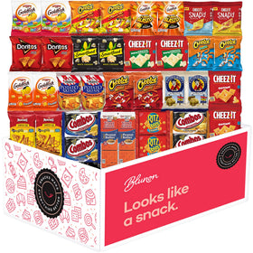 Blunon snack sampler bulk care package designed for office desks and school lunches.
