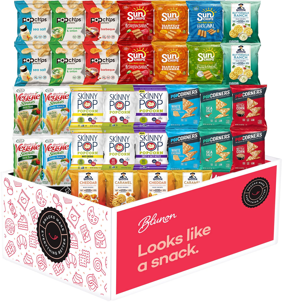 Blunon snacks variety gift-ready pack, ideal care package option.