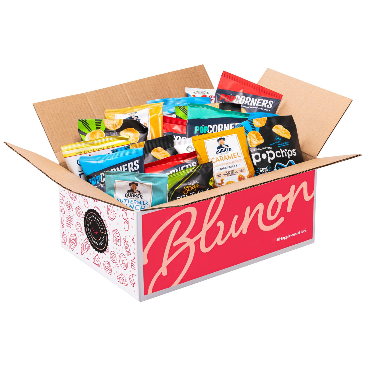 Blunon Snacks assorted flavors like buffalo and cheddar.