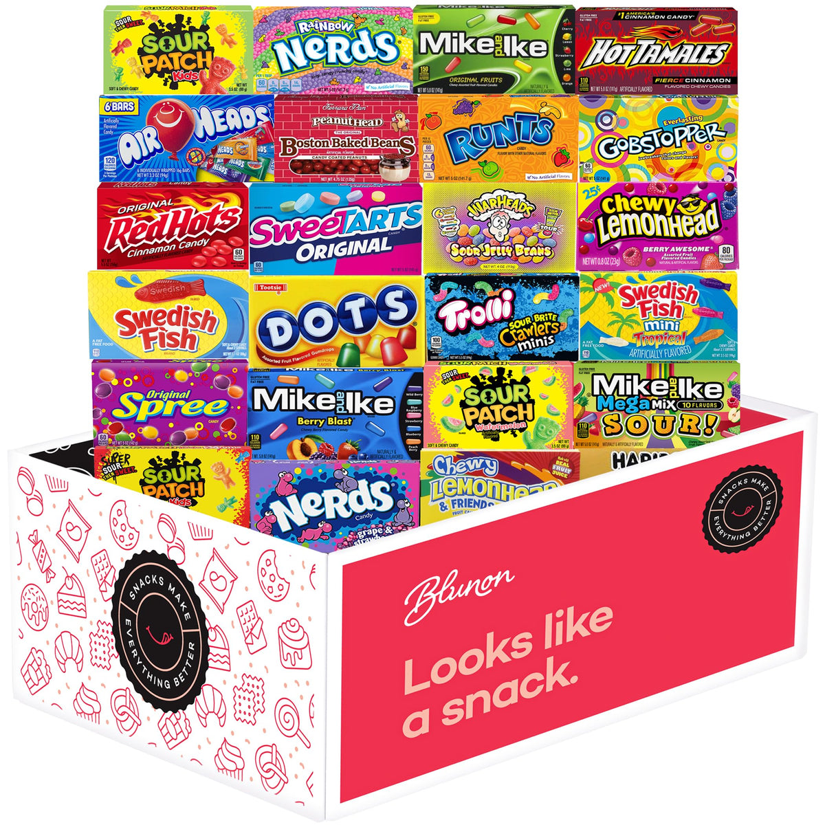 Blunon variety candy assortment, perfect for movie nights and gifting.