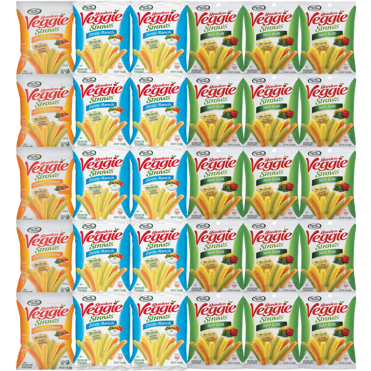 Blunon Veggie Straws single-serve bags for portion control and everyday use.
