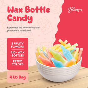 Blunon Wax Bottle Candy 210 pieces pack ideal for party favors and candy buffets.