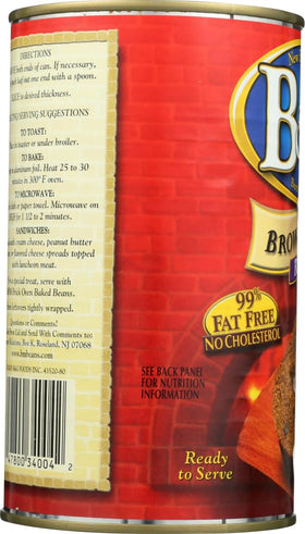 B&M 4-pack raisin brown bread can display for pantry stocking.