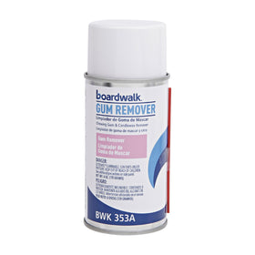 Boardwalk 353ACT remover aerosol bottle for fast gum and wax cleanup.