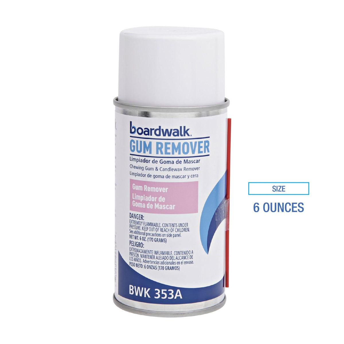 Boardwalk 353ACT spray shown applying directly to surfaces for stain-free removal.