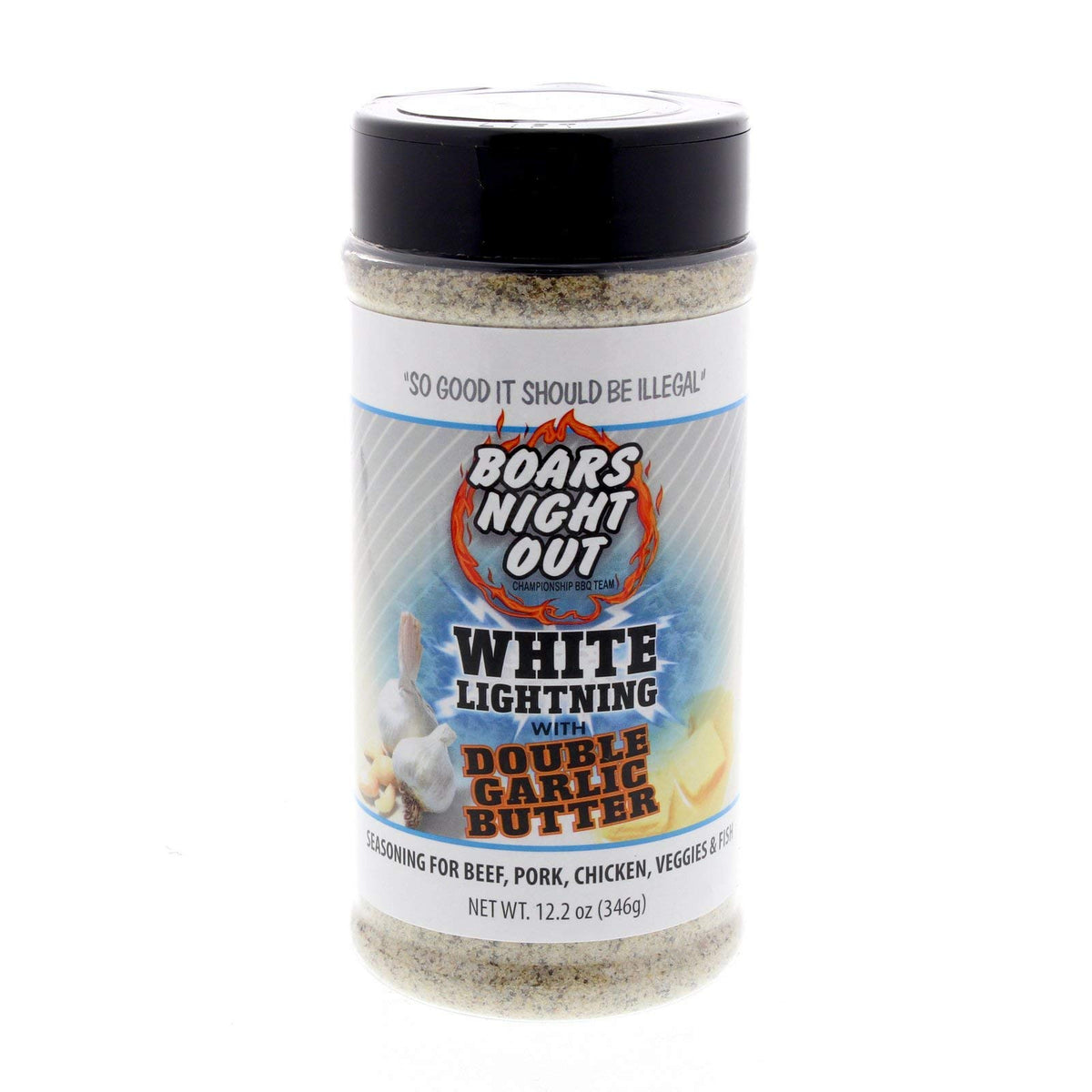 Boars Night Out White Lightning with Double Garlic Butter pack 2, savory on-the-go snack