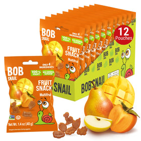 Bob Snail Fruit Gummy Bites multifruit pack, perfect for on-the-go snacking