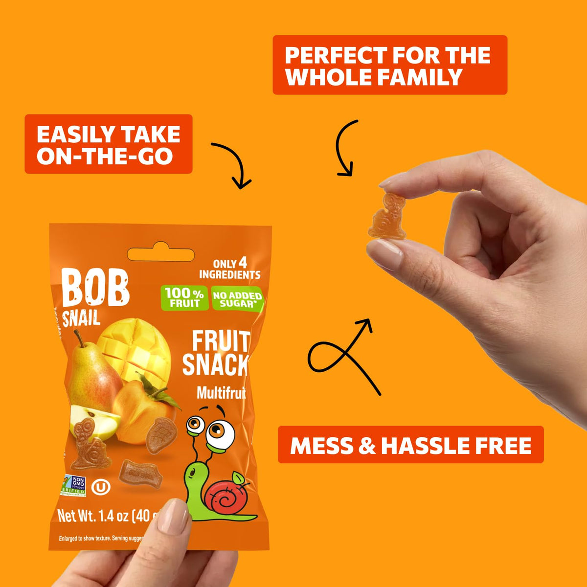 Bob Snail Fruit Gummy Bites vegan and gluten-free snack option