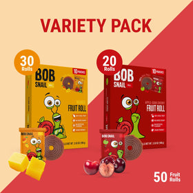 Individually rolled Bob Snail fruit roll-ups easy to grab and share