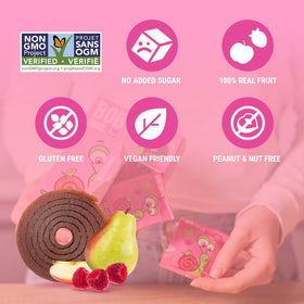 Bob Snail Fruit Roll Ups fifty-rolls display for easy sharing.