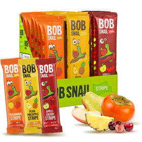 Bob Snail healthy fruit snacks box with 30 bars, convenient family snack