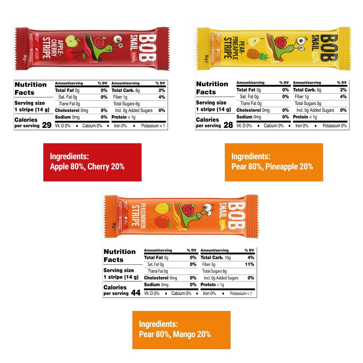 Bob Snail kids and adults snack variety pack for convenient portions