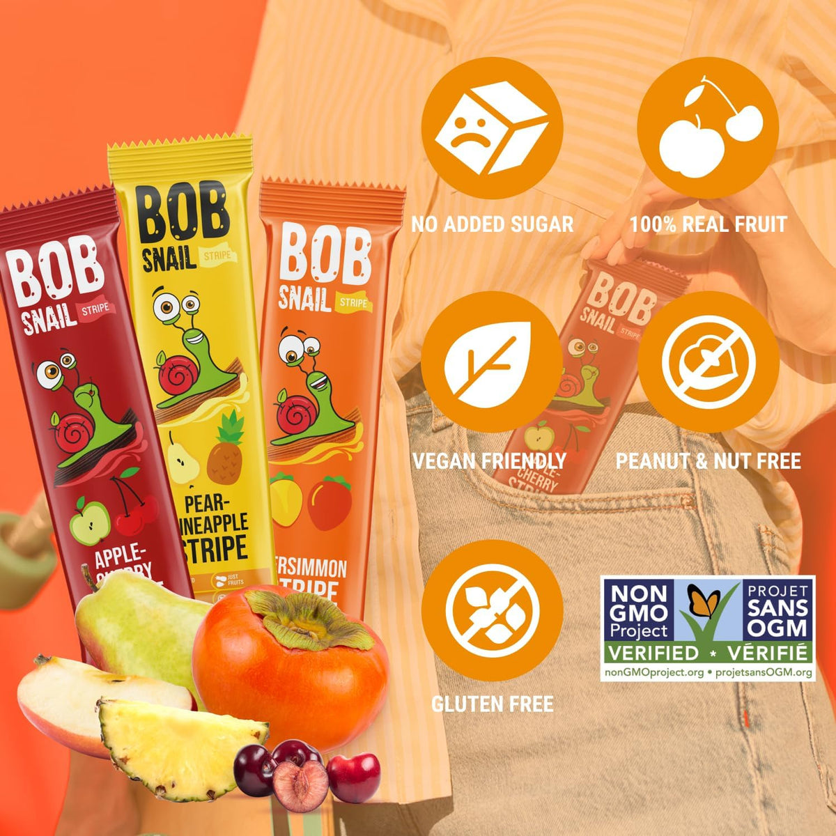 Bob Snail pear-pineapple bar ideal for on the go fruit flavor