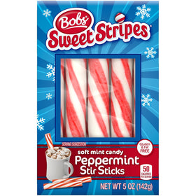 Bob's Sweet Stripes soft peppermint candy pack6, perfect stocking stuffer.