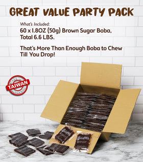 Boba Fide 60 packets brown sugar boba for parties and daily tea.