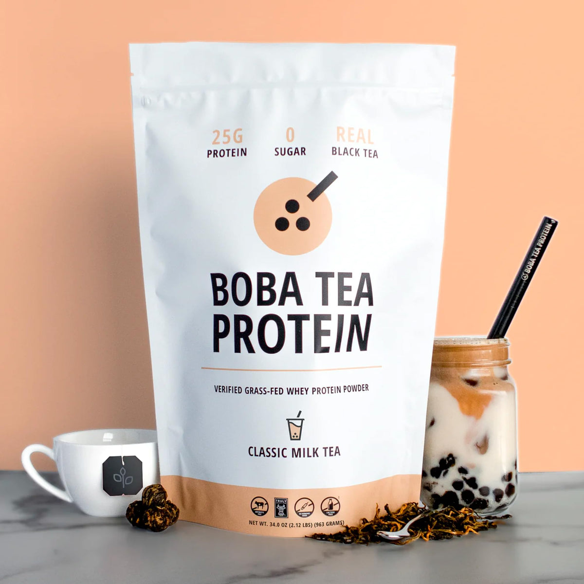 Boba Tea Protein Classic Milk Tea mug for on-the-go protein boost