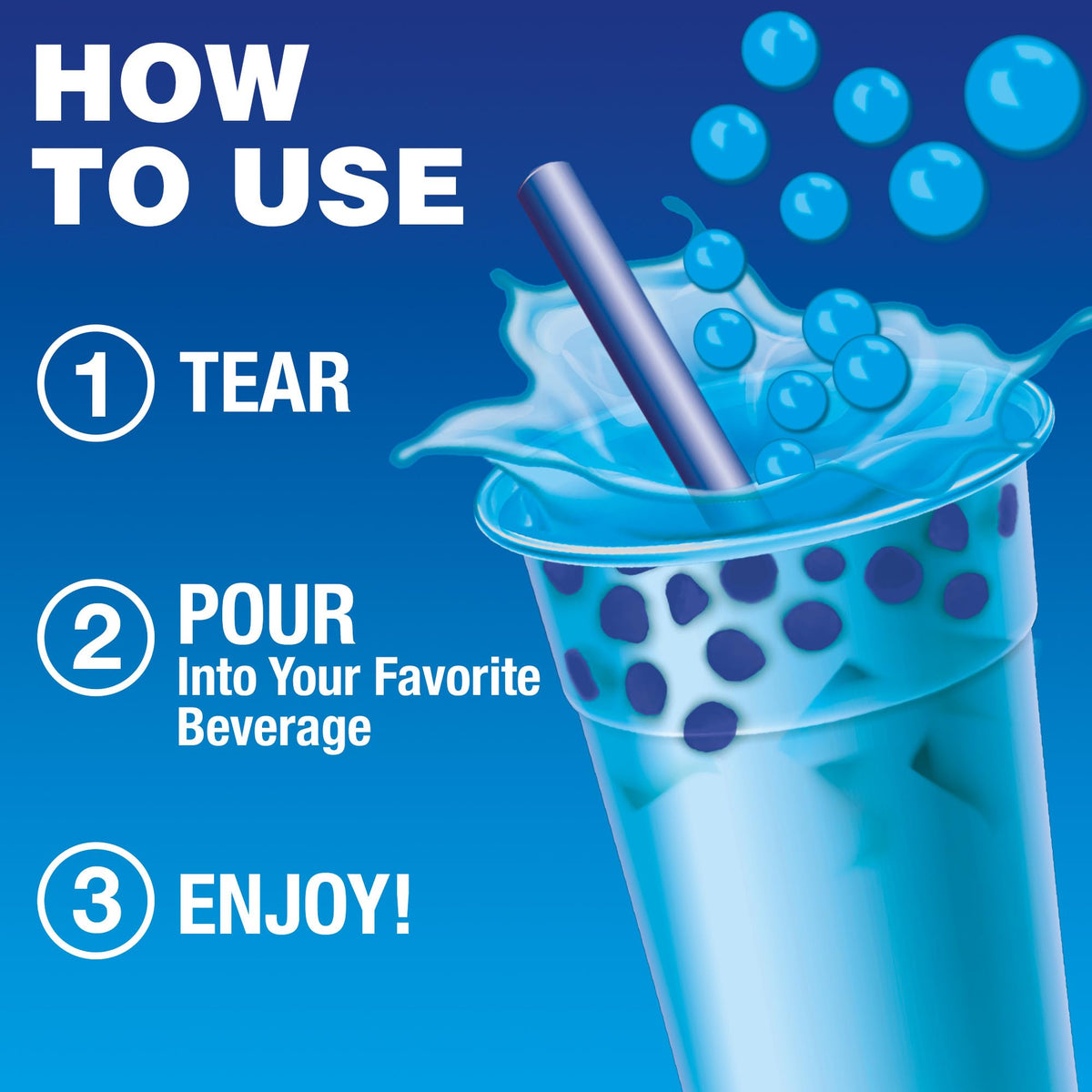 BOBAVIDA boba pearls in a glass ready for a refreshing drink.