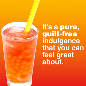 Garnishing a cocktail with BOBAVIDA fruit punch popping pearls.