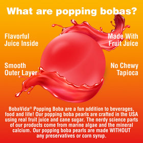 BOBAVIDA pearls adding color to tea or iced drinks.